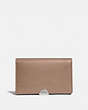 COACH®,DREAMER CARD CASE,Leather,Light Antique Nickel/Taupe,Front View