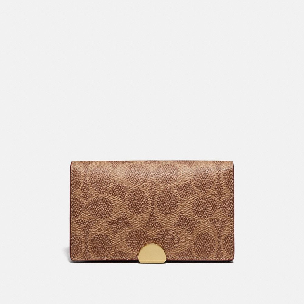 Dreamer Card Case In Colorblock Signature Canvas COACH