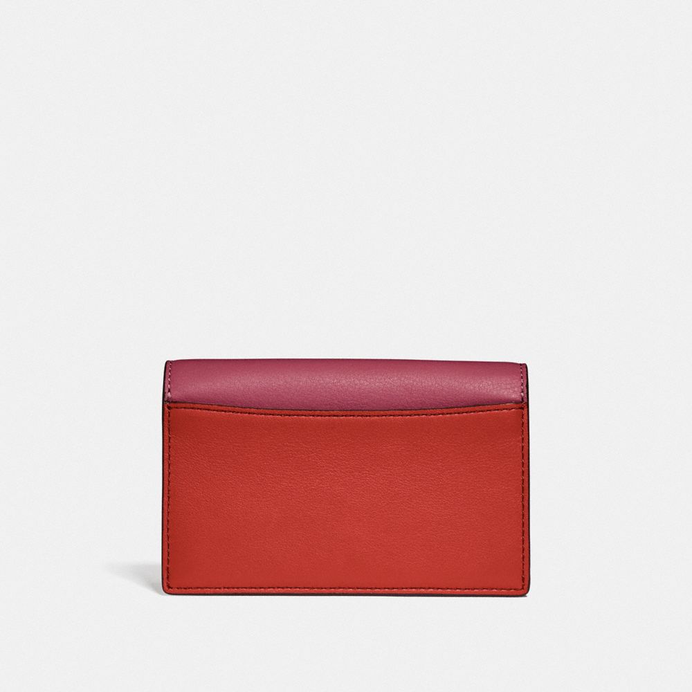 COACH®,Dreamer Card Case In Colorblock,,Back View
