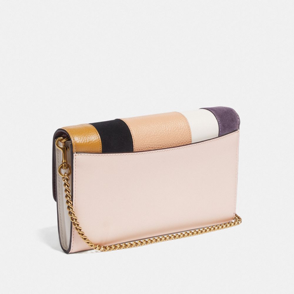 Marlow Turnlock Chain Crossbody With Patchwork Stripes