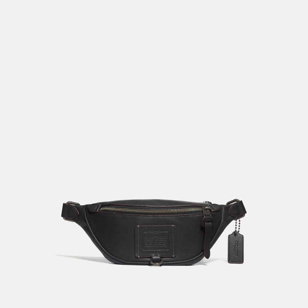 COACH®,SAC CEINTURE RIVINGTON 7,Cuir,Cuivre noir/Noir,Front View