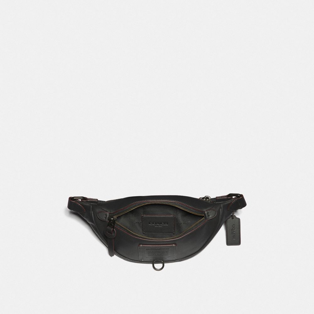 COACH®,SAC CEINTURE RIVINGTON 7,Cuir,Cuivre noir/Noir,Inside View,Top View