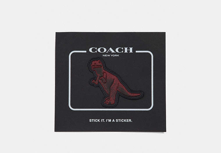 COACH®,REXY BY SUI JIANGUO STICKER,Leather,Black,Front View