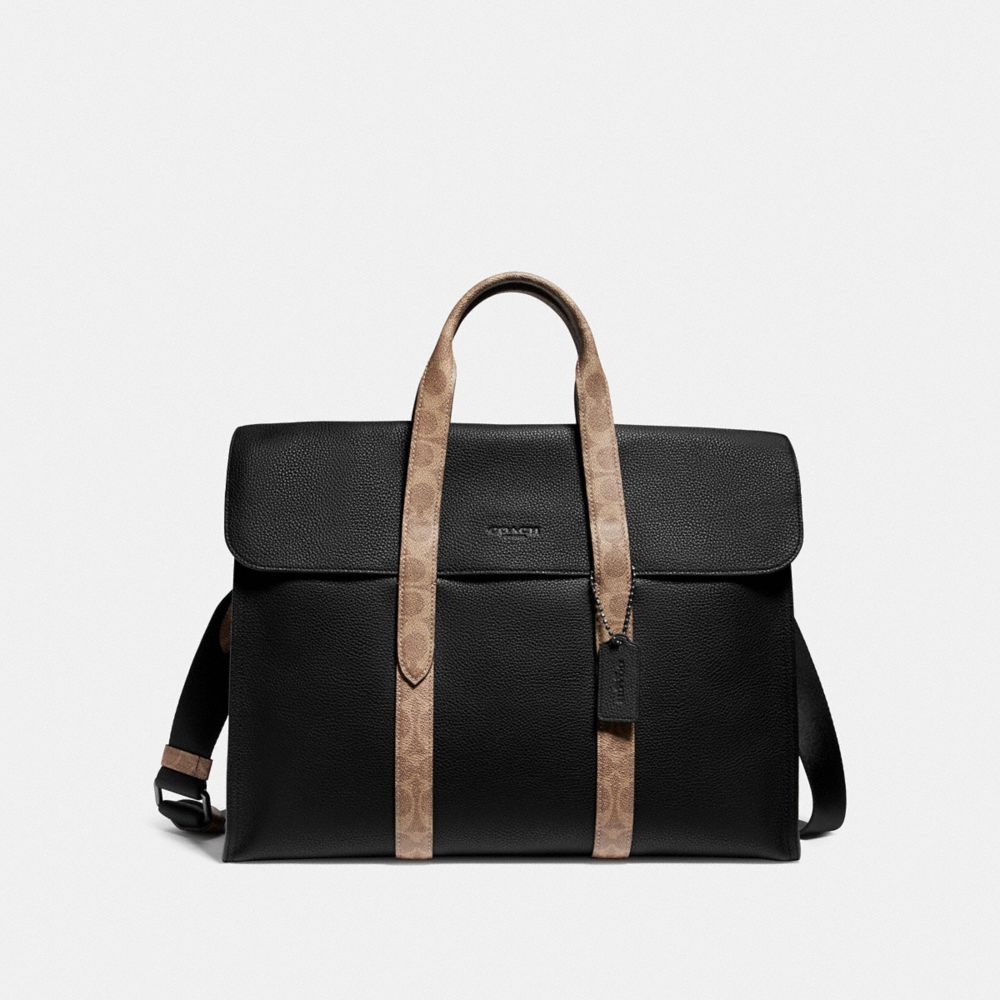 Metropolitan slim messenger in best sale signature canvas