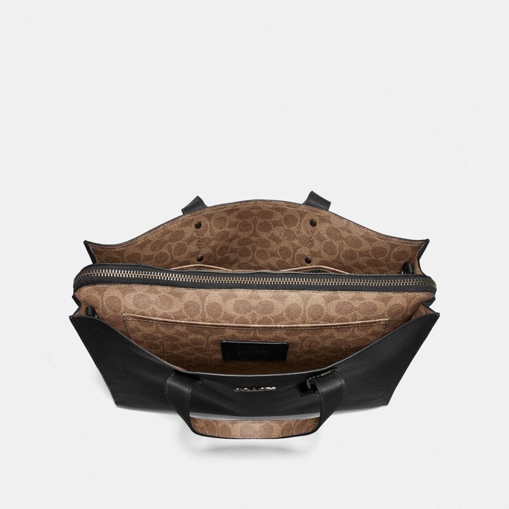 COACH®,Charlie Brief With Signature Canvas Blocking,,Inside View,Top View