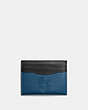 COACH®,CARD CASE WITH COACH PATCH,Leather,True Blue,Front View