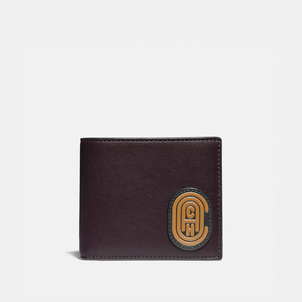 Double Billfold Wallet With Coach Patch