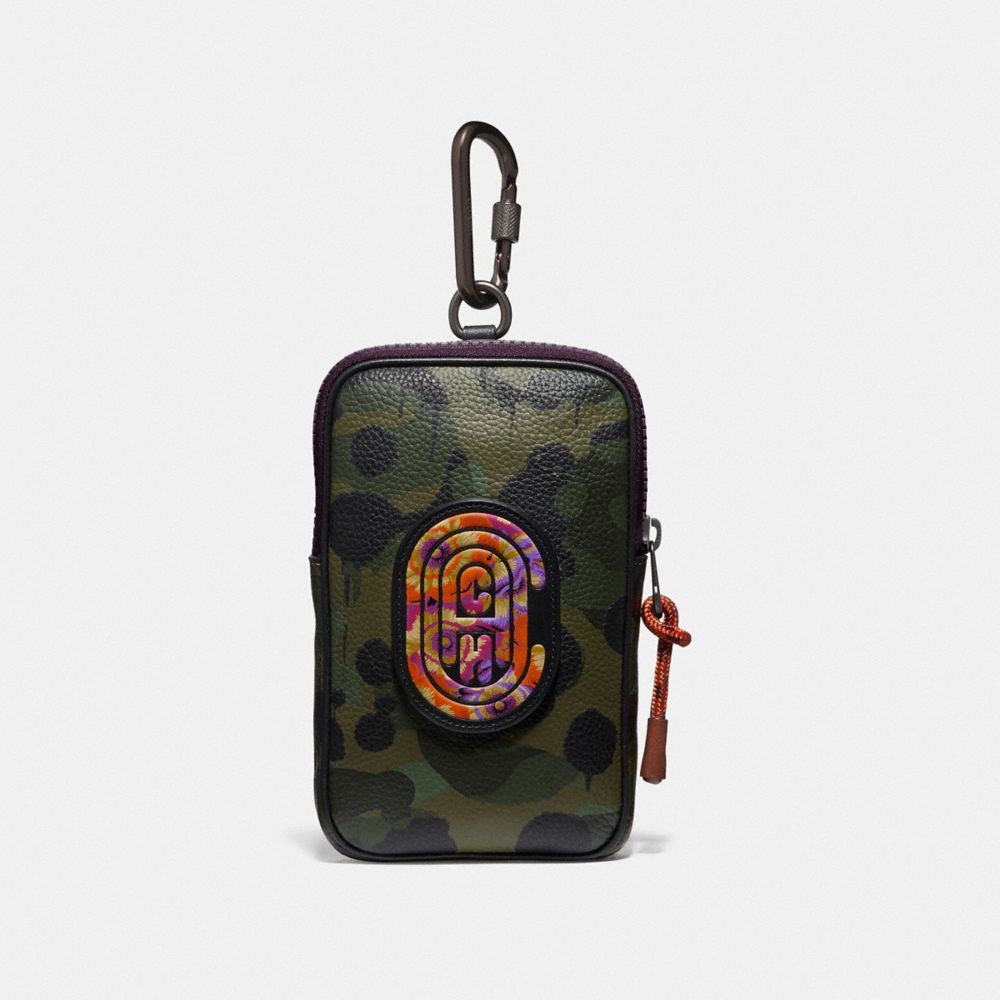 Hybrid Pouch 10 With Camo Print And Kaffe Fassett Coach Patch