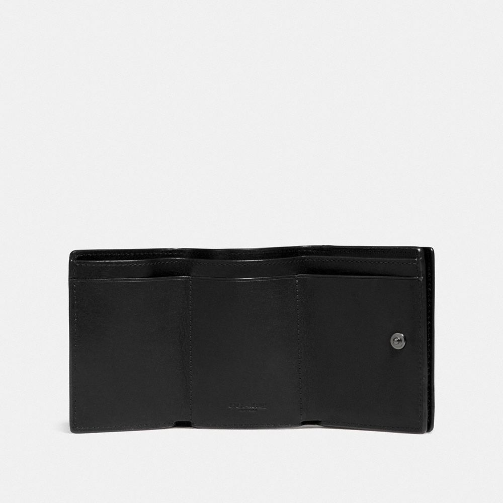 COACH®,トライフォールド オリガミ コイン ウォレット,ミニ財布(二つ/三つ折り),ﾌﾞﾗｯｸ
