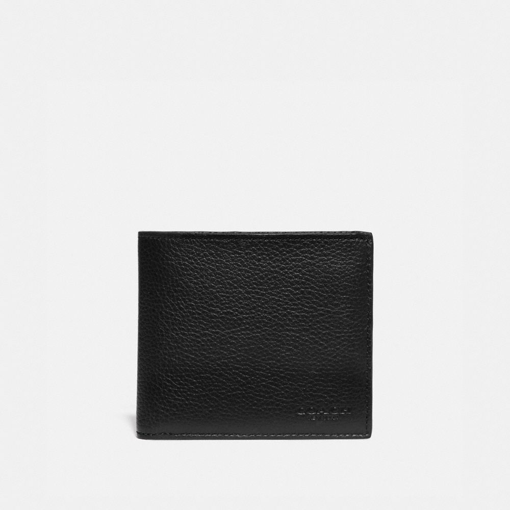 COACH GB Double Billfold Wallet With Signature Canvas Blocking