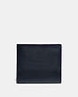 COACH®,DOUBLE BILLFOLD WALLET WITH SIGNATURE CANVAS BLOCKING,Leather,Midnight/Charcoal,Front View