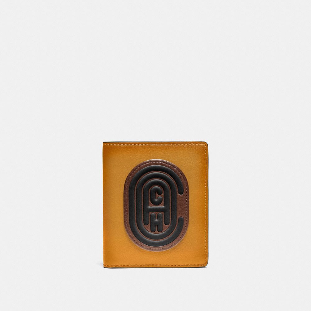 COACH®,Slim Wallet In Colorblock With Coach Patch,,Front View