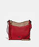 COACH®,CHAISE CROSSBODY WITH SIGNATURE CANVAS BLOCKING,Coated Canvas,Medium,Pewter/Tan Red Apple,Front View