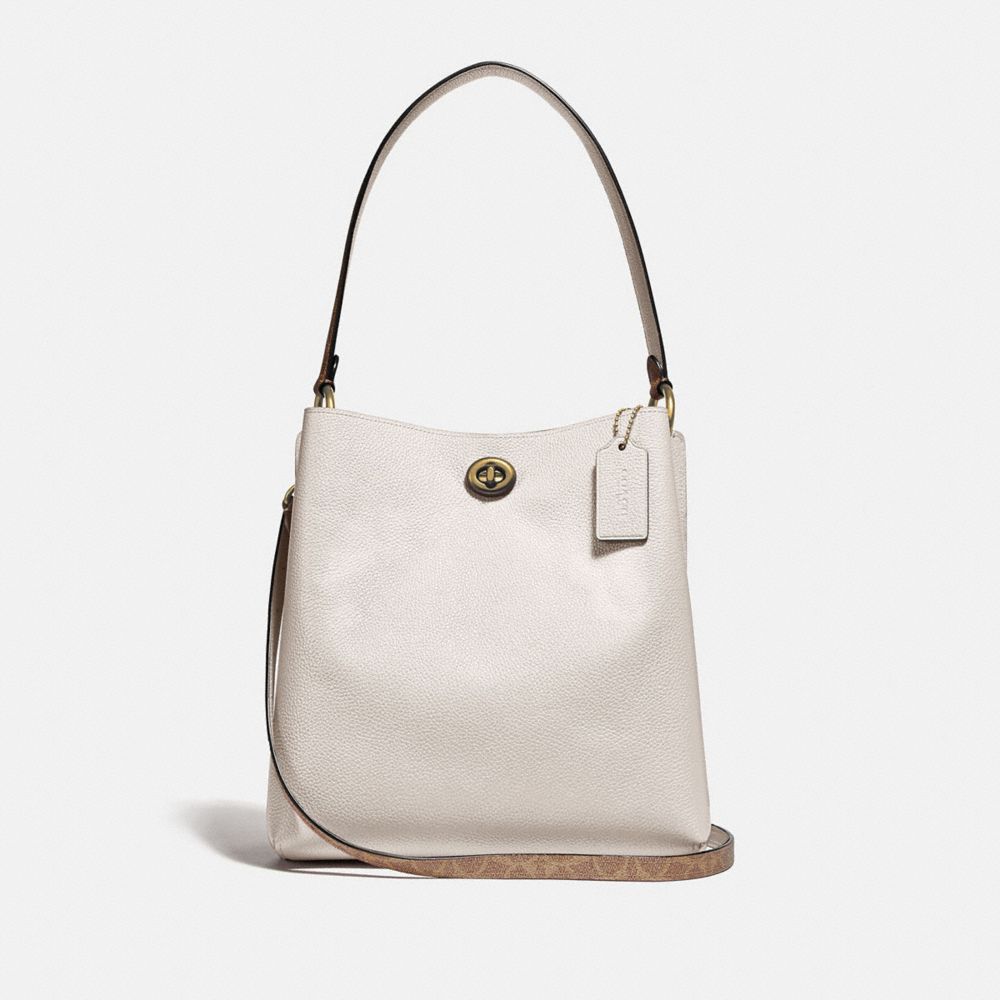 Coach charlie bucket store bag white