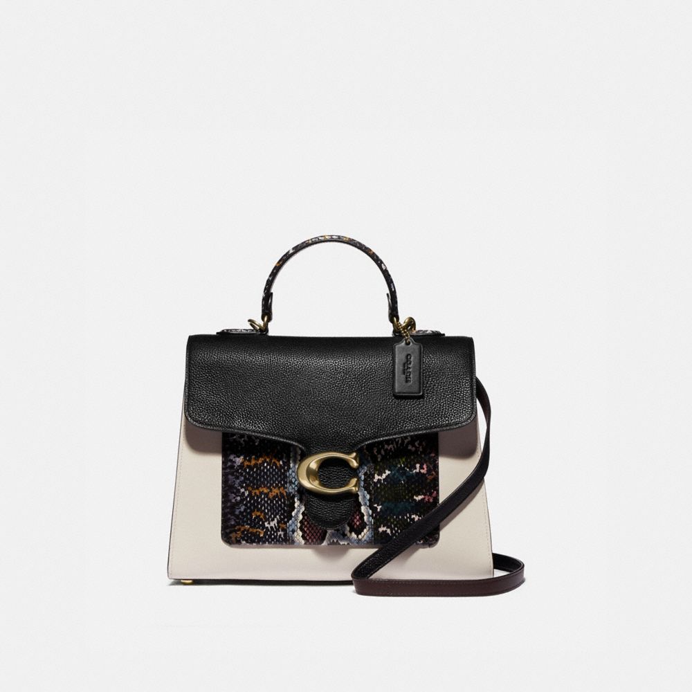 COACH Tabby Top Handle In Colorblock Snakeskin