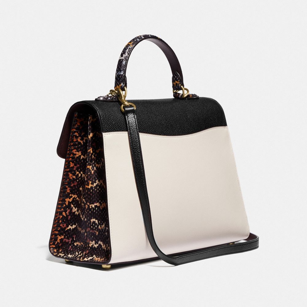 COACH Tabby Top Handle In Colorblock Snakeskin