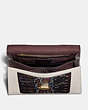 COACH®,TABBY TOP HANDLE IN COLORBLOCK SNAKESKIN,Leather,Large,Brass/Black Multi,Inside View,Top View