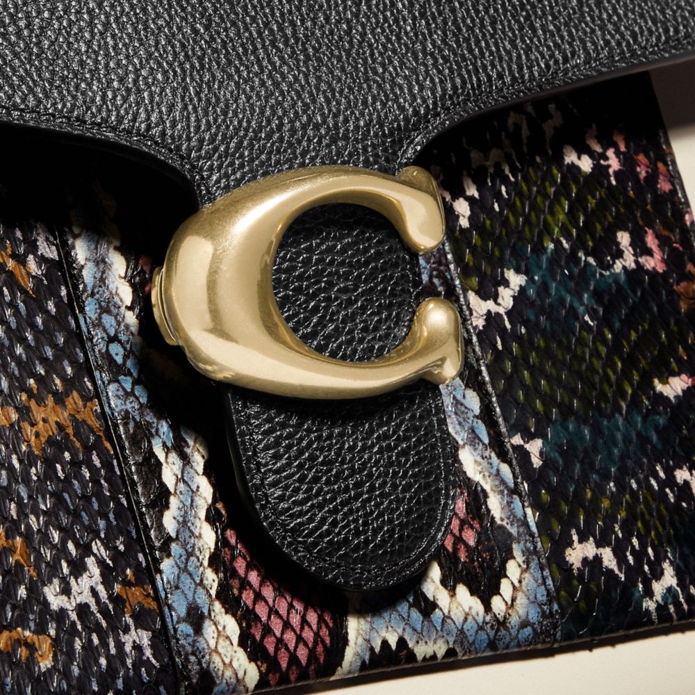 COACH Tabby Top Handle In Colorblock Snakeskin