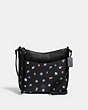 COACH®,CHAISE CROSSBODY WITH VINTAGE ROSE PRINT,pvc,Gunmetal/Black Multi,Front View