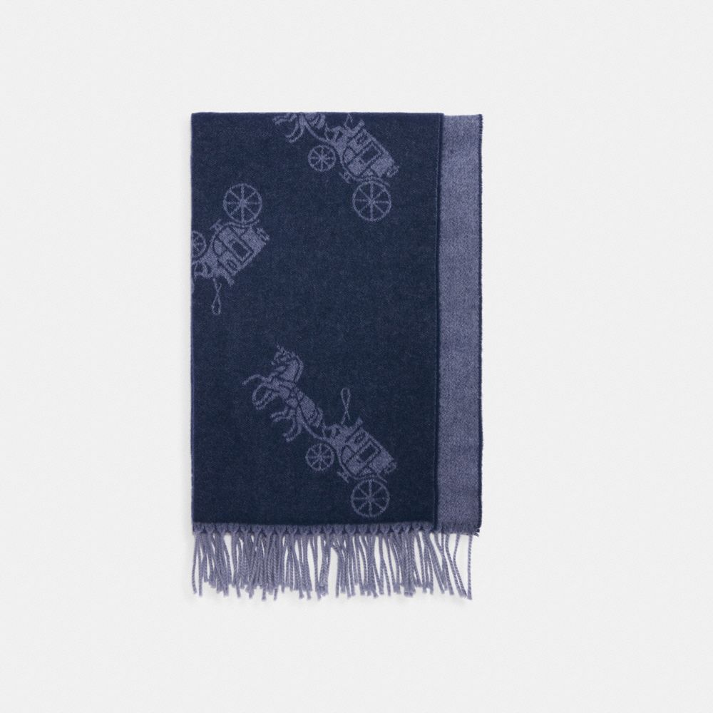 COACH®,Horse And Carriage Oversized Muffler,,Front View