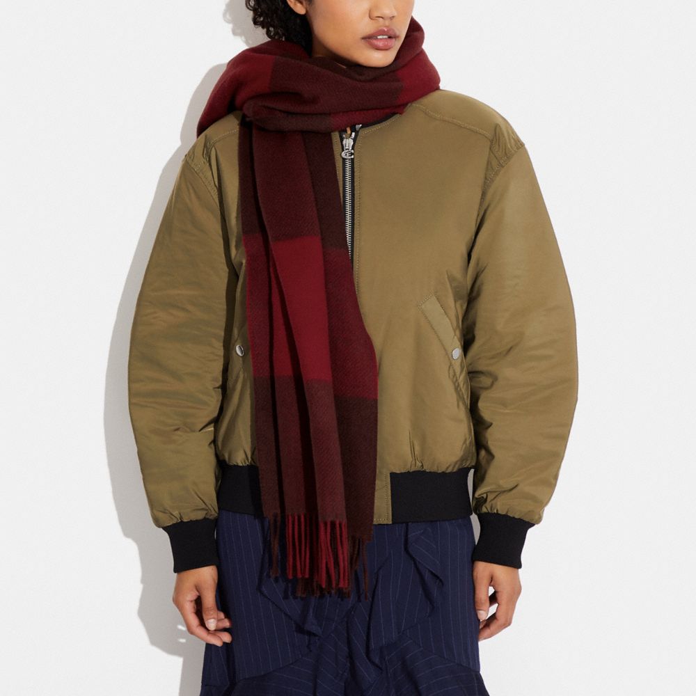 Buffalo Plaid Print Oversized Muffler