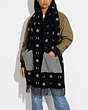 COACH®,COACH STARS OVERSIZED MUFFLER WITH POCKETS,Black,Detail View