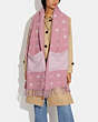 COACH®,COACH STARS OVERSIZED MUFFLER WITH POCKETS,Powder Pink,Detail View