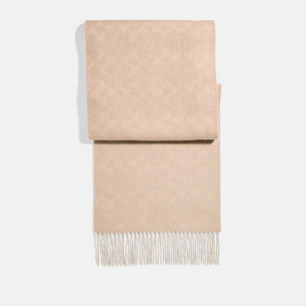COACH®,Reversible Signature Cashmere Muffler,,Front View