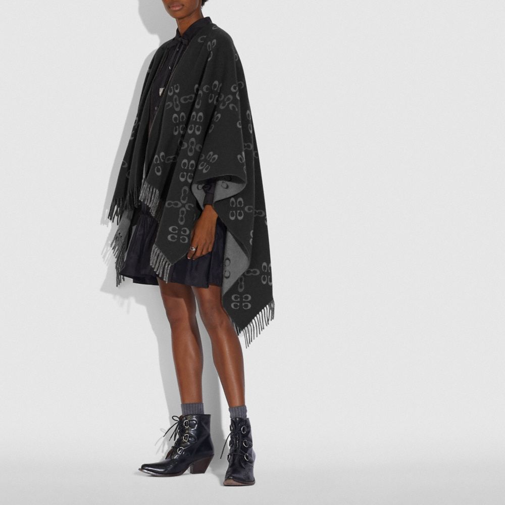 Poncho réversible à monogramme exclusif