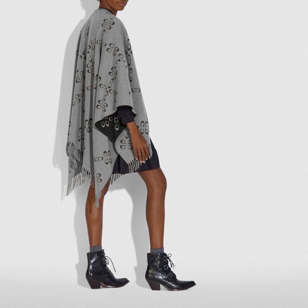 Poncho réversible à monogramme exclusif