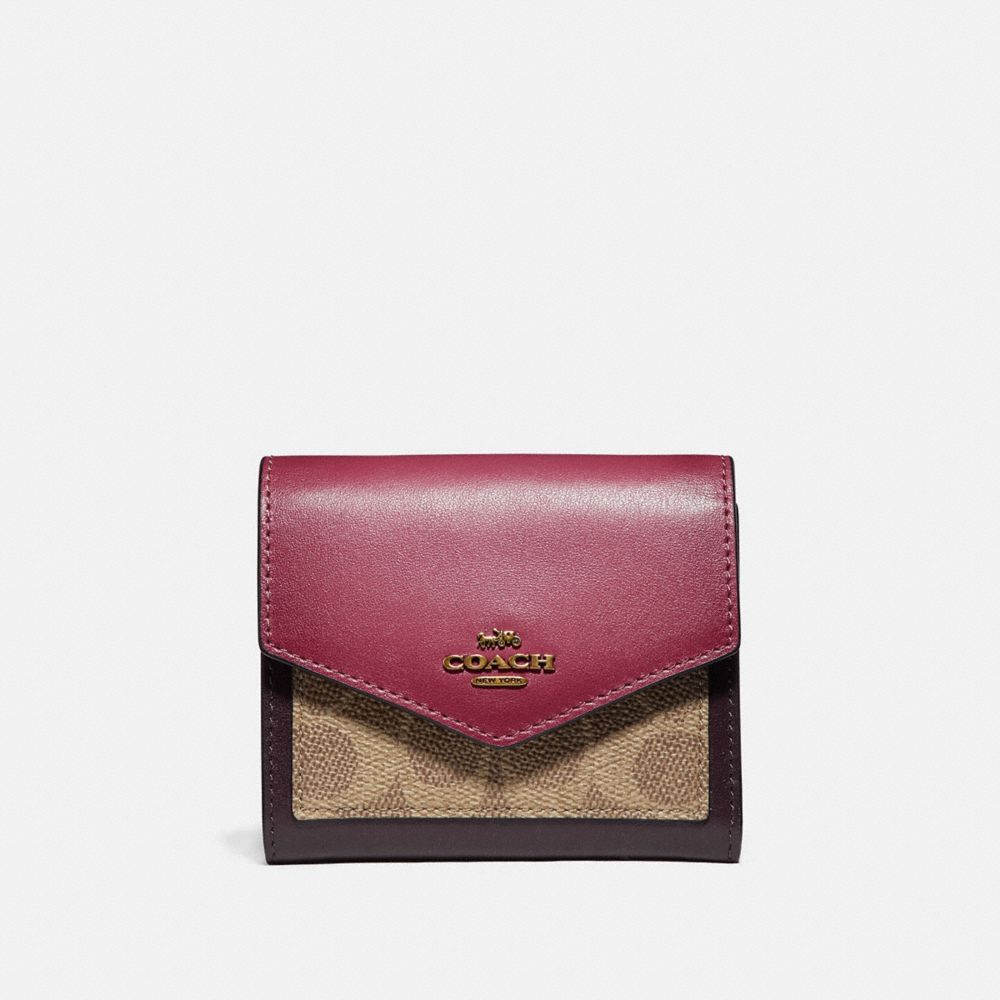 Small wallet in signature canvas coach new arrivals