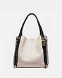 COACH®,HARMONY HOBO IN COLORBLOCK SNAKESKIN,Leather,Medium,Brass/Chalk Multi,Front View