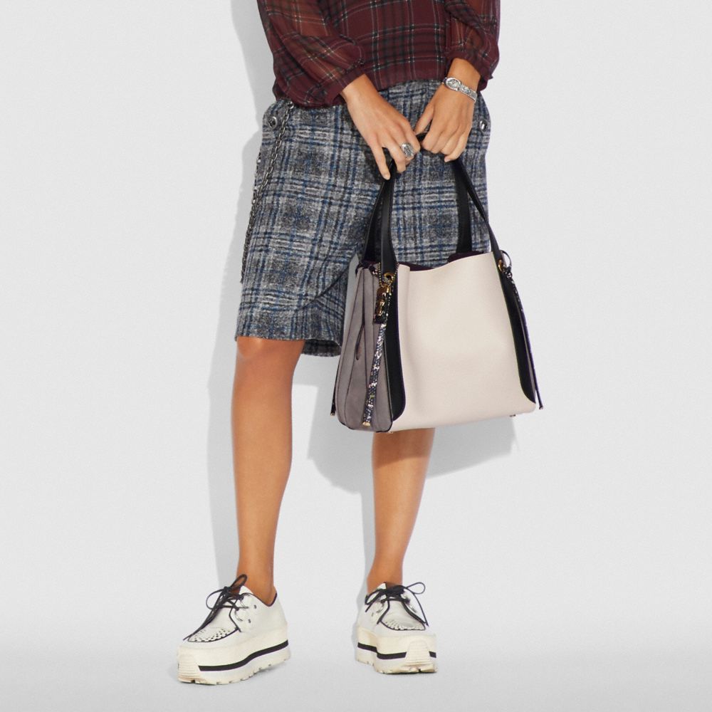 COACH®,Harmony Hobo In Colorblock Snakeskin,,Detail View