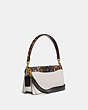 COACH®,TABBY SHOULDER BAG 26 WITH SNAKESKIN DETAIL,Leather,Medium,Brass/Chalk Multi,Angle View