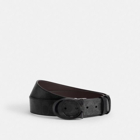 Мужские ремни Coach Signature Buckle Cut-To-Size Reversible Belt, 38 Mm