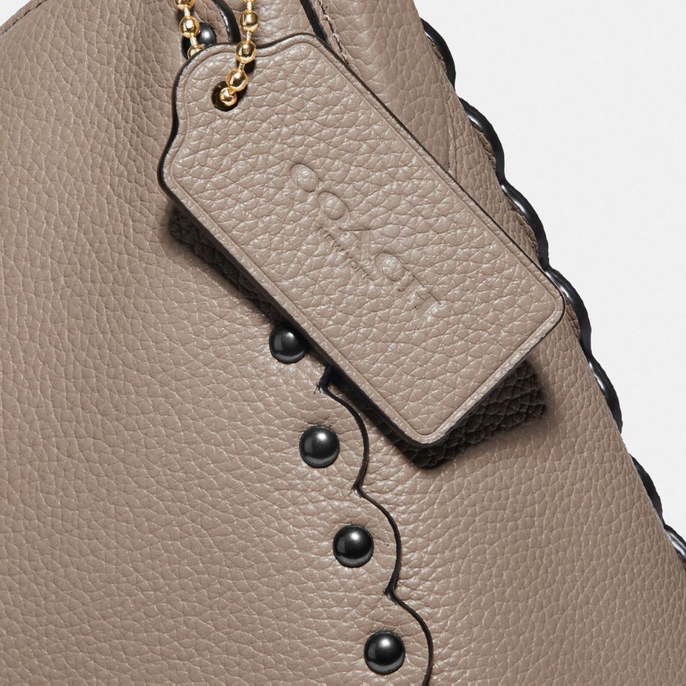 COACH®,Sutton Hobo With Scallop Rivets,,Closer View