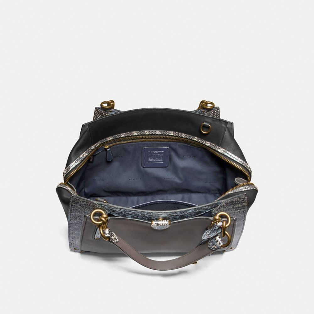 COACH®,Dreamer 36 In Colorblock With Snakeskin Detail,,Inside View,Top View