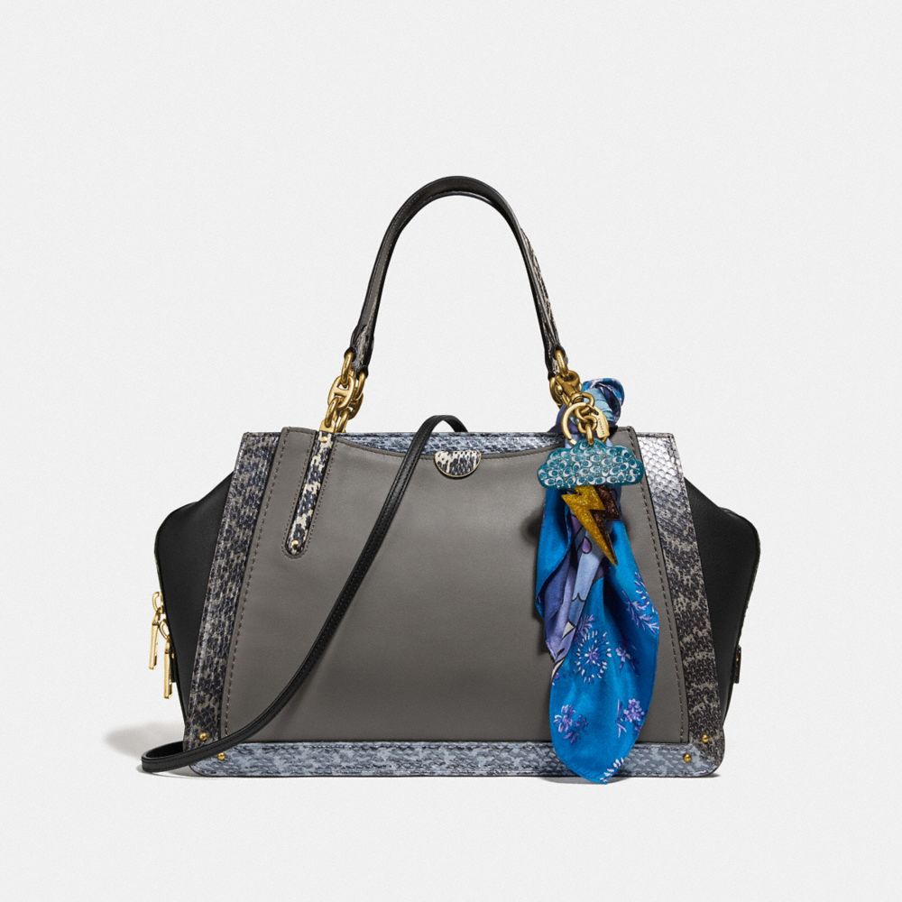 COACH®,Dreamer 36 In Colorblock With Snakeskin Detail,,Angle View