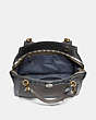 COACH®,DREAMER 36 IN COLORBLOCK WITH SNAKESKIN DETAIL,Leather,Large,Brass/Heather Grey Multi,Inside View,Top View