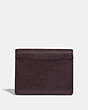 COACH®,SMALL SNAP WALLET,Leather,Gold/Oxblood,Back View