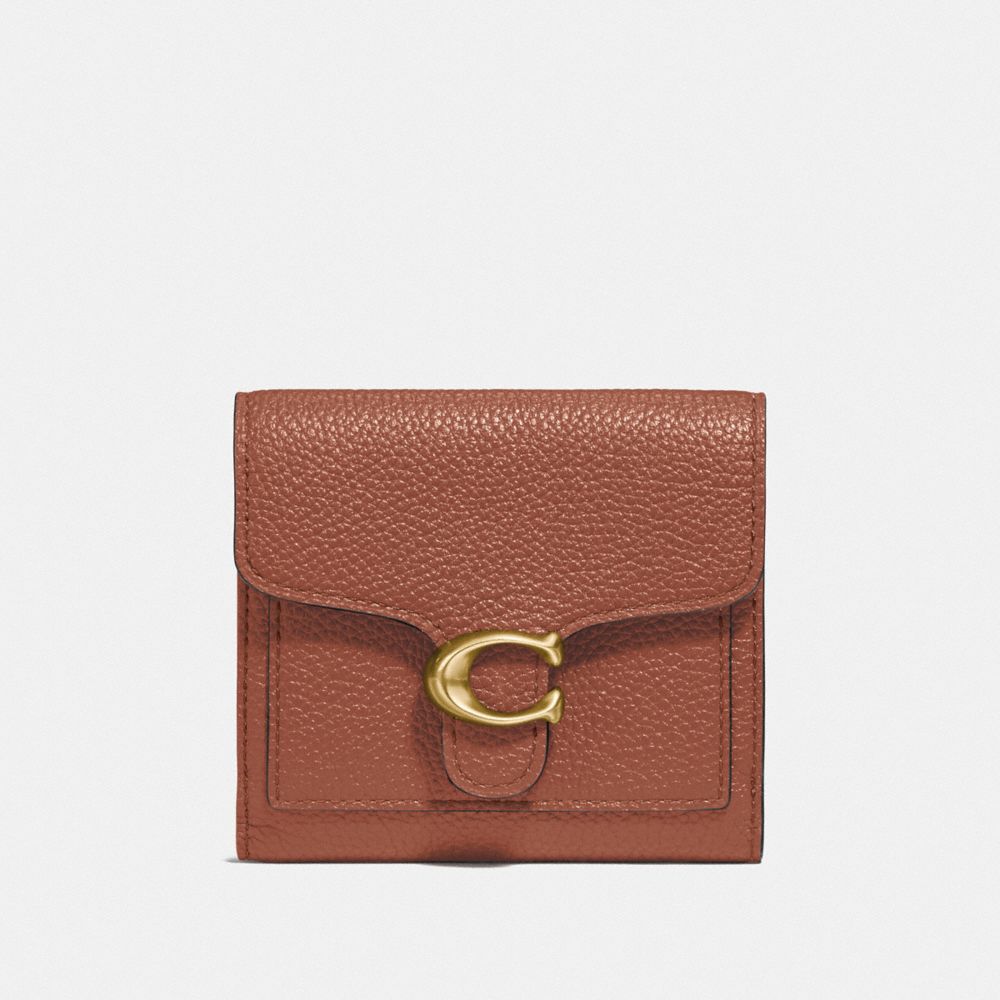 COACH®,TABBY SMALL WALLET,Brass/1941 Saddle,Front View