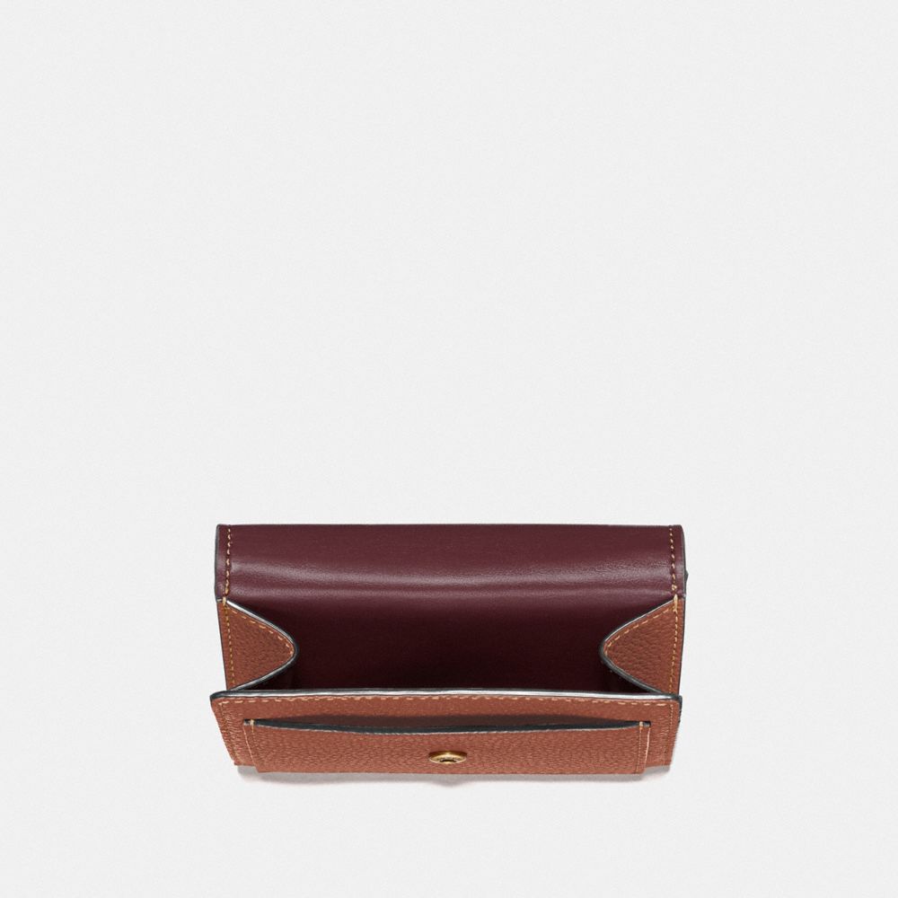 COACH®,PETIT PORTEFEUILLE TABBY,Laiton/Brun 1941,Inside View,Top View