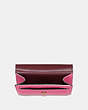 COACH®,TABBY SMALL WALLET,Pebbled Leather,Brass/Confetti Pink,Inside View,Top View