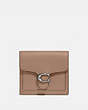COACH®,TABBY SMALL WALLET,Pebbled Leather,Light Antique Nickel/Taupe,Front View