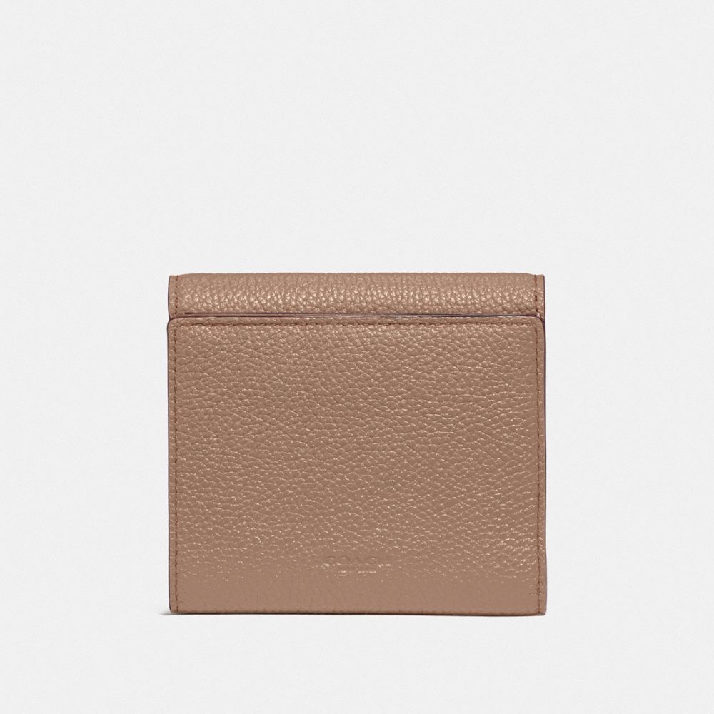 COACH®,TABBY SMALL WALLET,Light Antique Nickel/Taupe,Back View