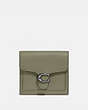 COACH®,TABBY SMALL WALLET,Pebbled Leather,Pewter/Light Fern,Front View