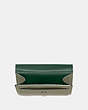 COACH®,TABBY SMALL WALLET,Pebbled Leather,Pewter/Light Fern,Inside View,Top View