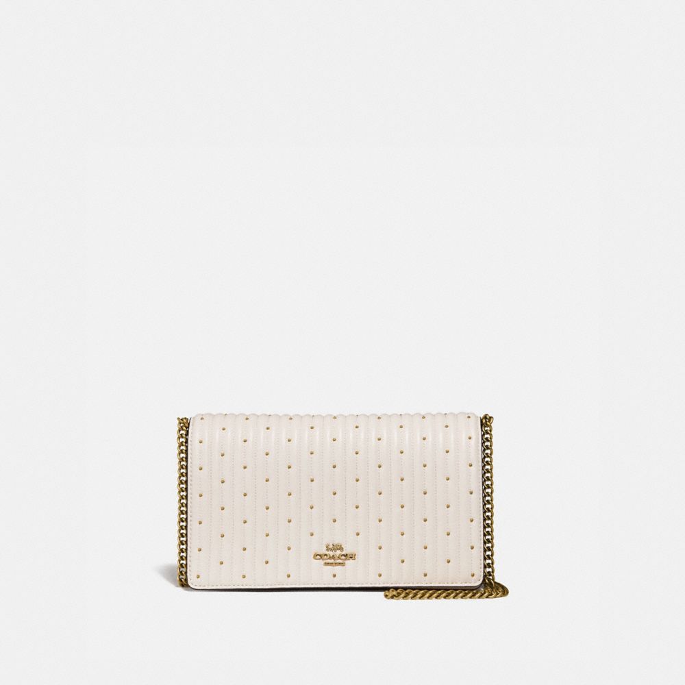 COACH® | Callie Foldover Chain Clutch With Quilting And Rivets