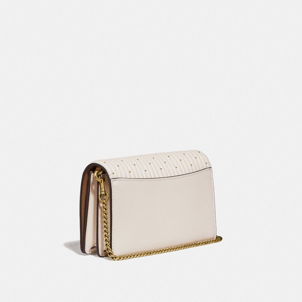 COACH® | Callie Foldover Chain Clutch With Quilting And Rivets