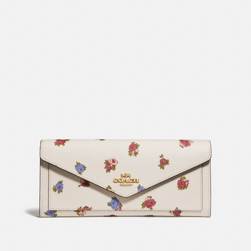 COACH:長財布『With Mini Vintage Rose Print』 COACH® | Soft Wallet With Vintage Rosebud Print